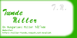 tunde miller business card